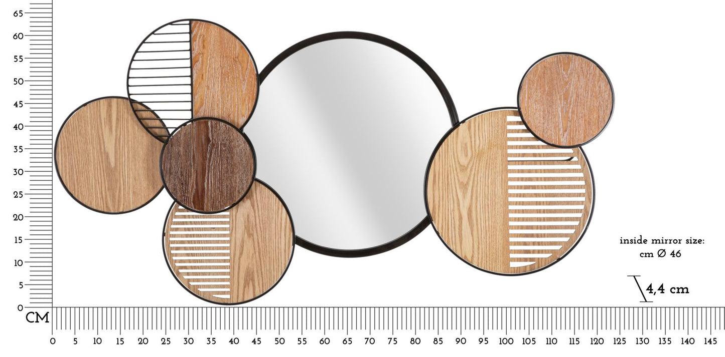 Zidno ogledalo WOODY 123,2x4,4x63,5 cm