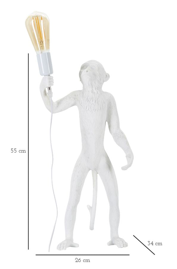 Svjetiljka stolna MONKEY WHITE Ø 26x34x55 cm