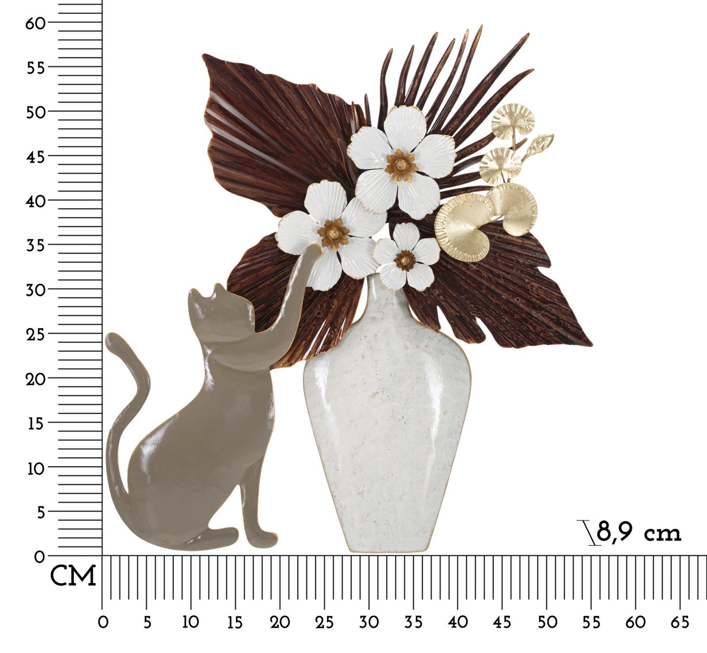 Zidna dekoracija CAT 54,6x8,9x59,7 cm