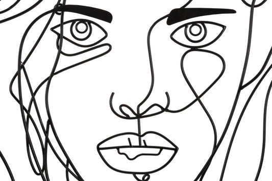 Zidna dekoracija FACE 57,5X1,3X80 cm