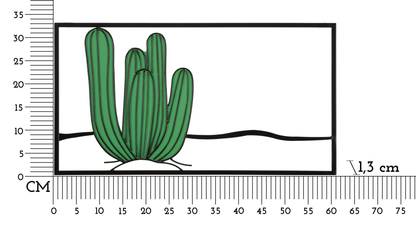 Zidna dekoracija CACTUS 60X1,3X33 cm
