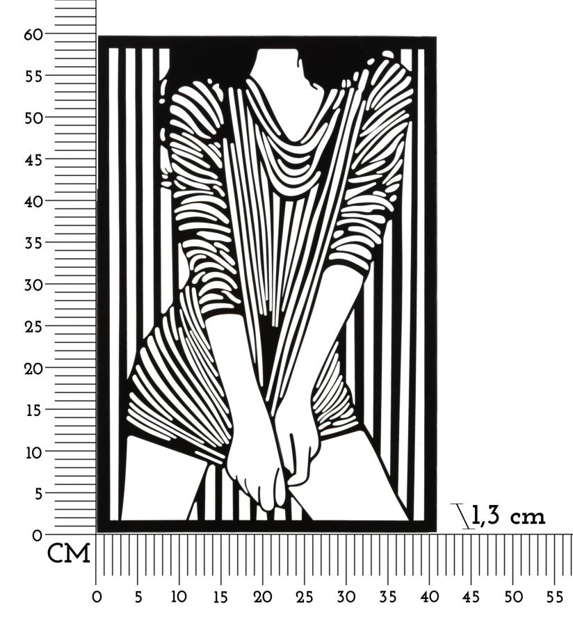 Zidna dekoracija FASHIONABLE 40X1,3X60 cm
