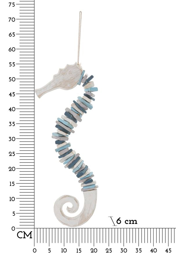 Zidna dekoracija SEA HORSE COLOR 22X6X55 cm