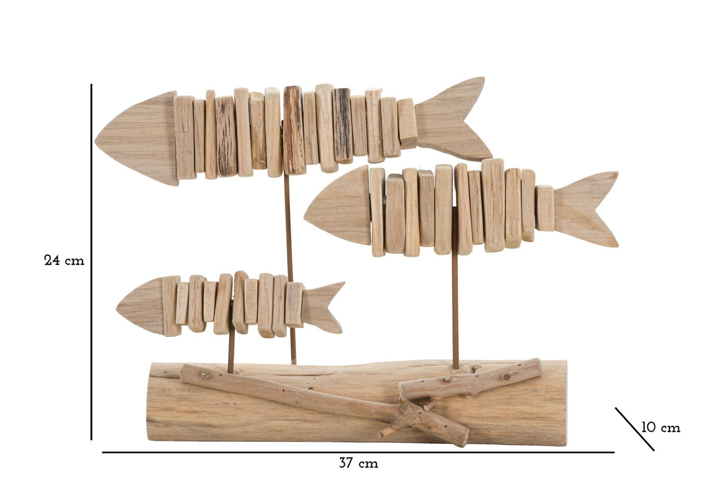 Skulptura u obliku ribe 37X10X24 cm