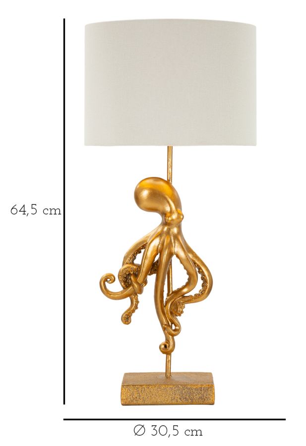 Stolna svjetiljka OCTOPUS GOLD Ø 30,5X64,5 cm