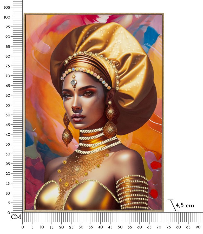 Slika na platnu s drvenim okvirom SAMIRA -B- 72X4,5X102 cm