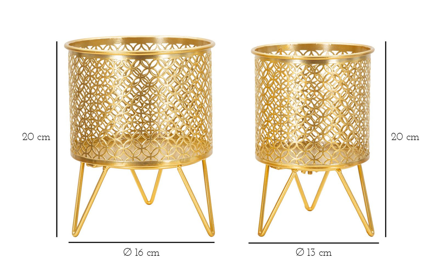 Stalak za cvijeće CECI set 2 kom Ø 16X20-13X20 cm
