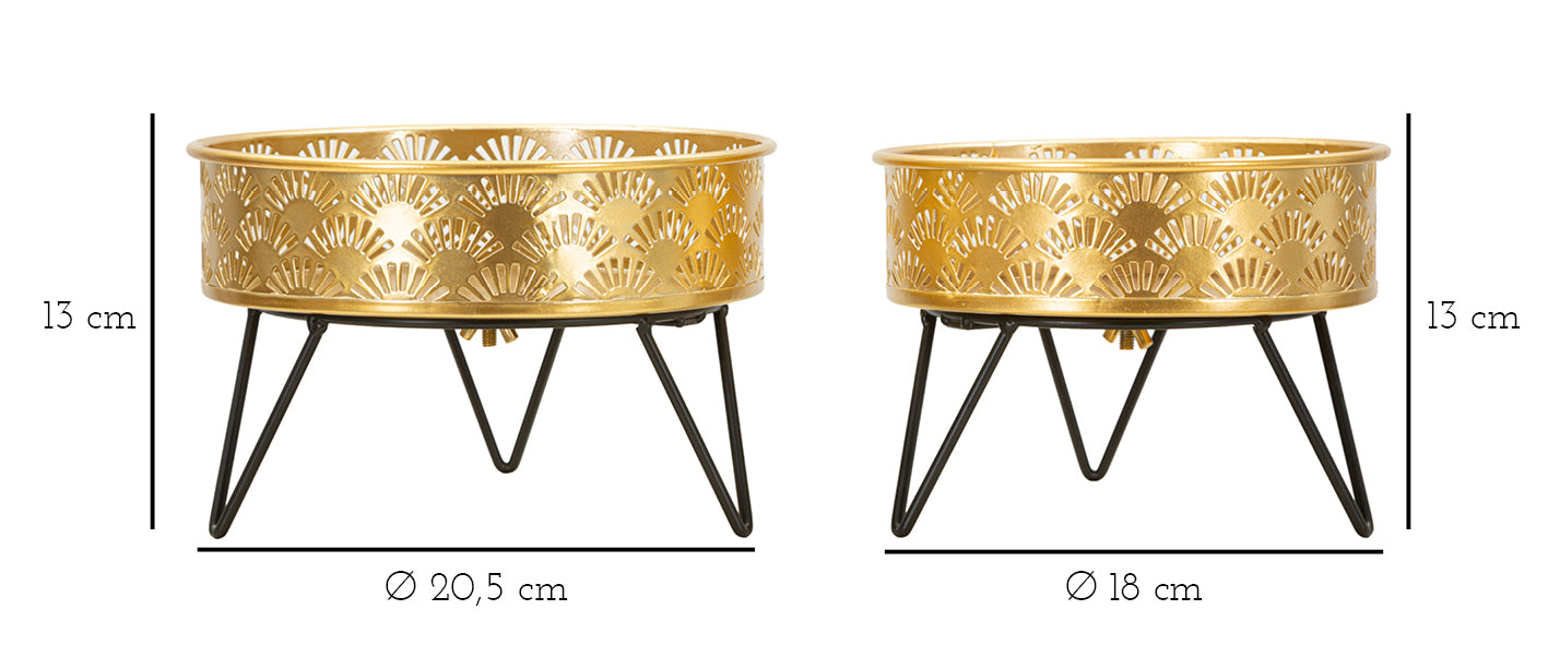 Stalak za cvijeće ZANNY set 2 kom Ø 20,5X13-18X13 cm