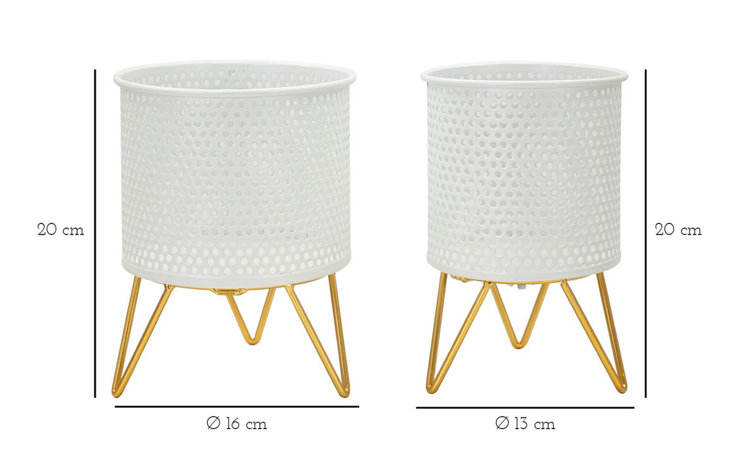 Stalak za cvijeće GASPY set 2 kom Ø 16X20-13X20 cm