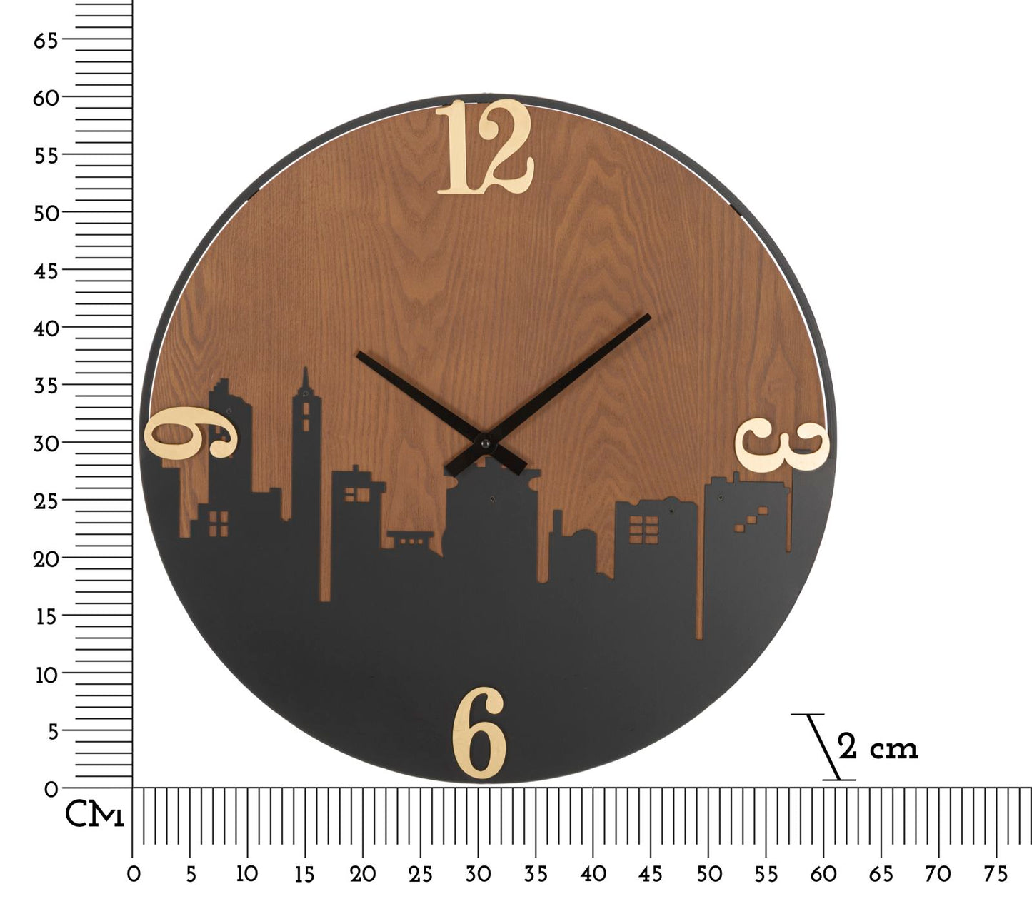 Zidni sat CITY Ø 60X2 cm