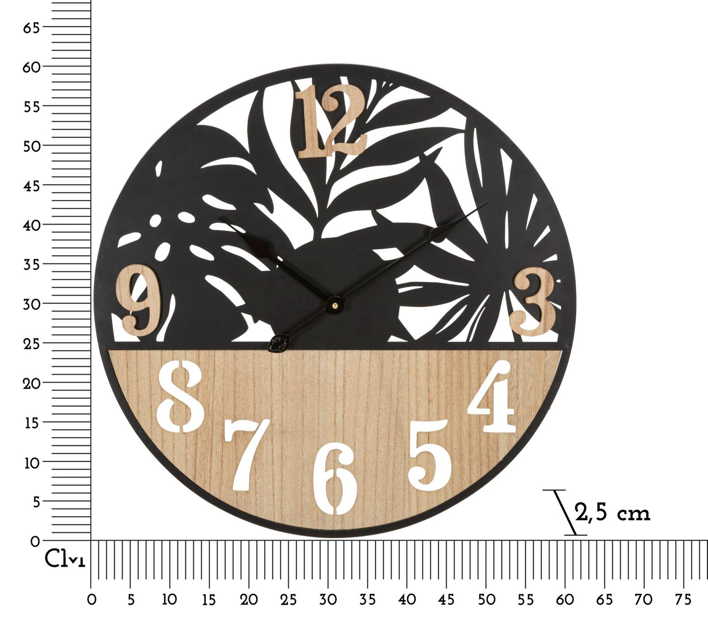 Zidni sat PALM Ø 60X2,5 cm