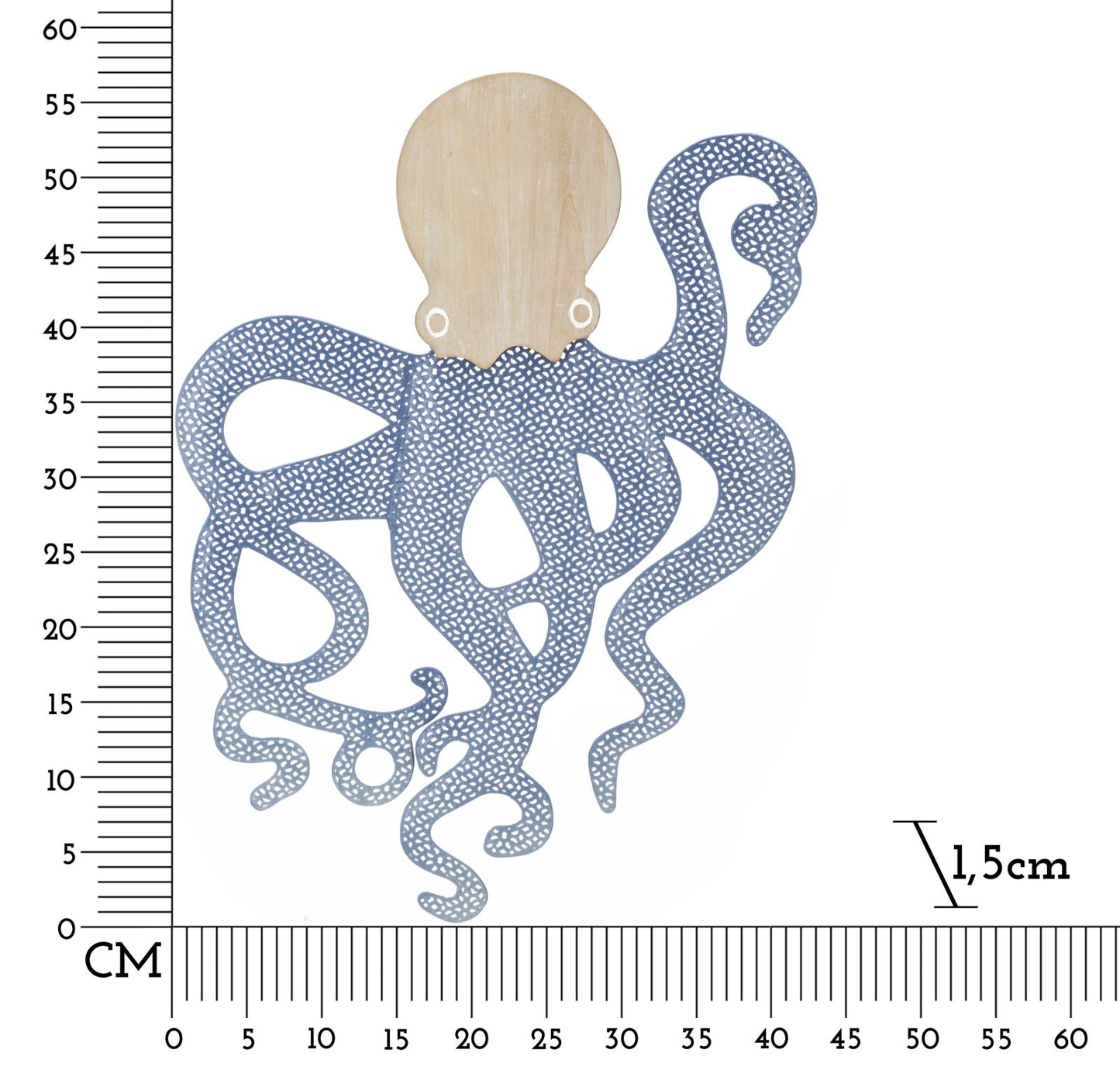 Zidna dekoracija OCTOPUS 41X1,5X57 cm