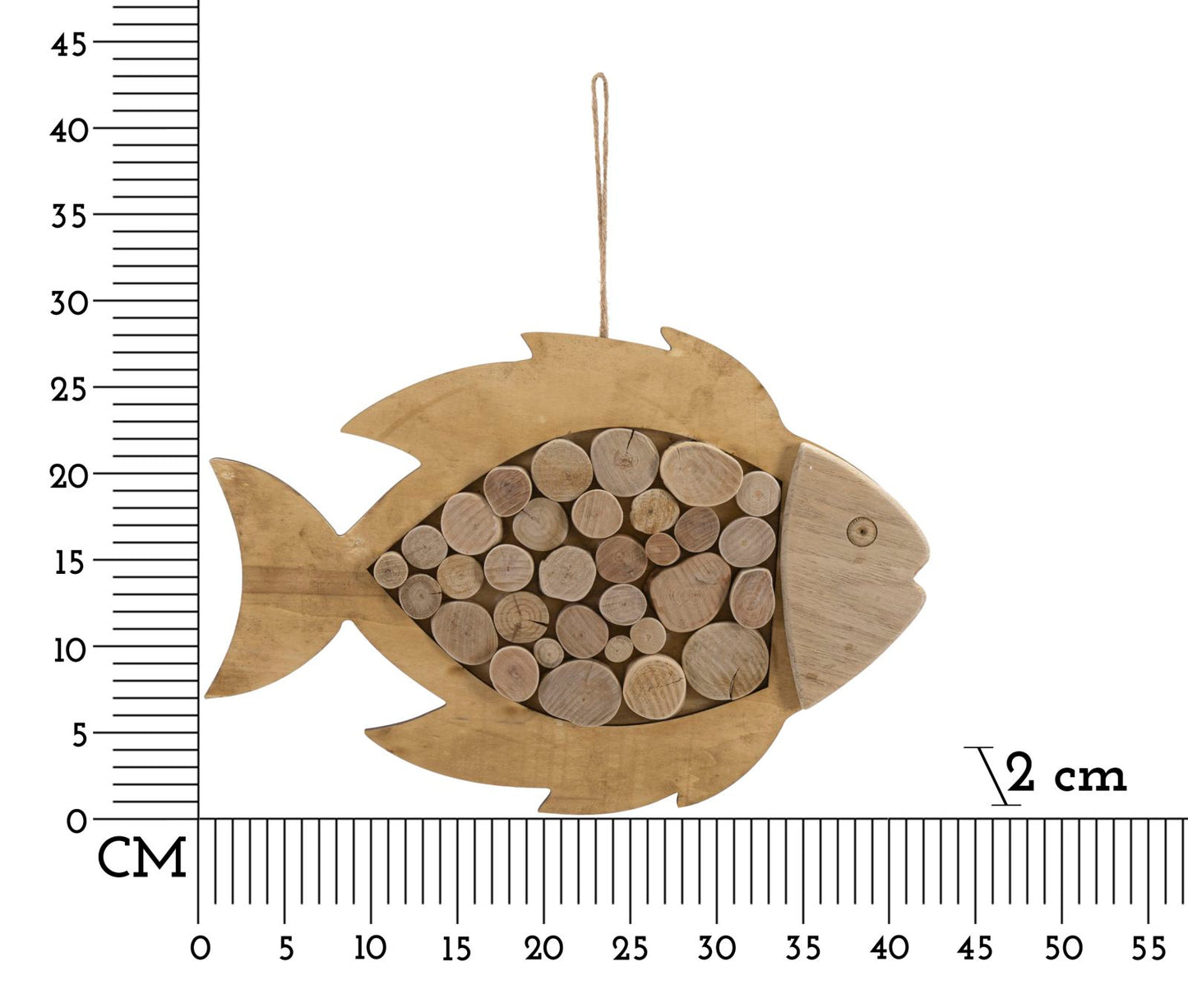 Zidna dekoracija FISH NATURE 42,5X2X28,5 cm