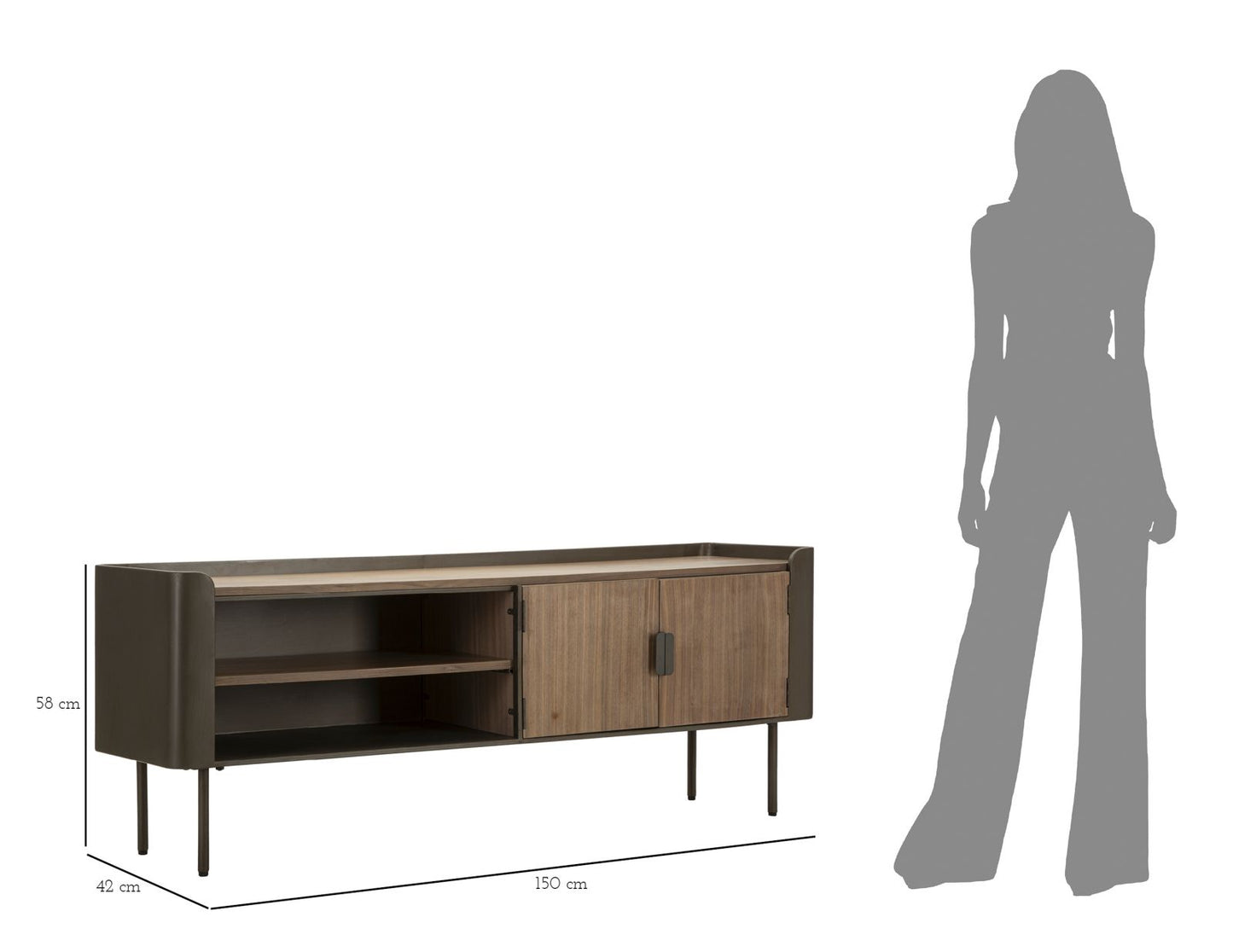 TV stalak TORONTO 150X42X58 cm