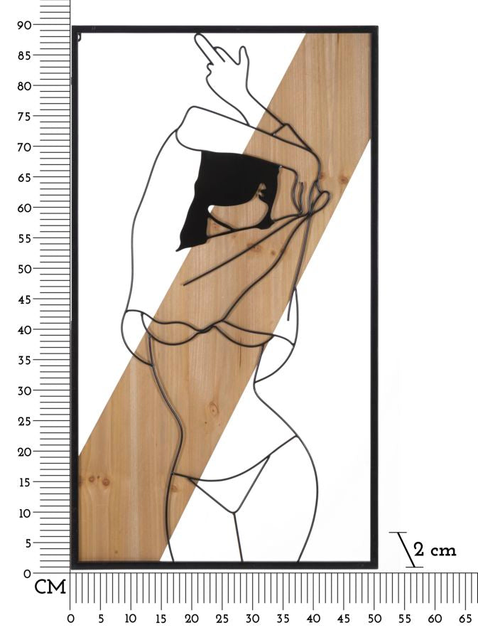 Zidni dekor LUELLA 90x50x2 cm
