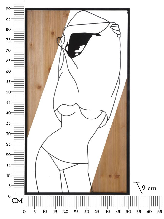 Zidni dekor BRYNLEIGH 90x50x2 cm