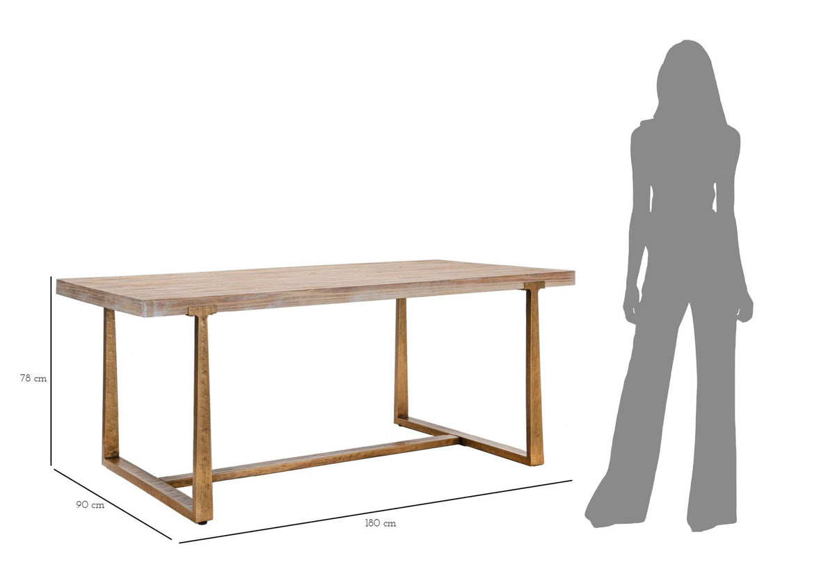 Blagovaonski stol FAYE 78x180x90 cm