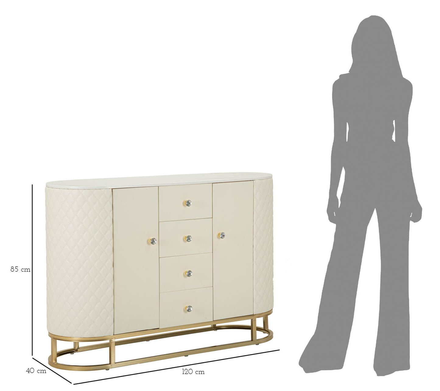 Ormar JULIETTE 85x120x40 cm