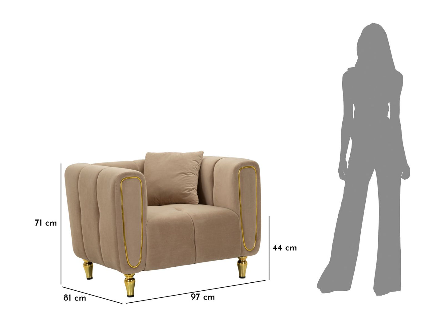 Fotelja EMELIA 71x81x97 cm