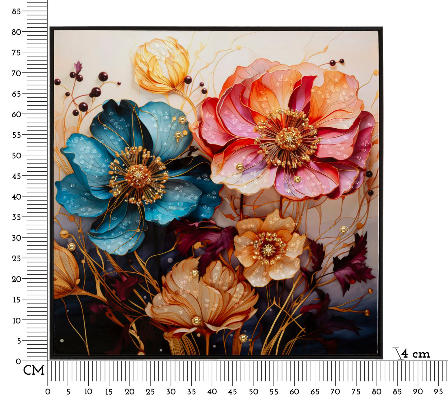 Zidni tisak/slika ELSIE 82x82x4 cm