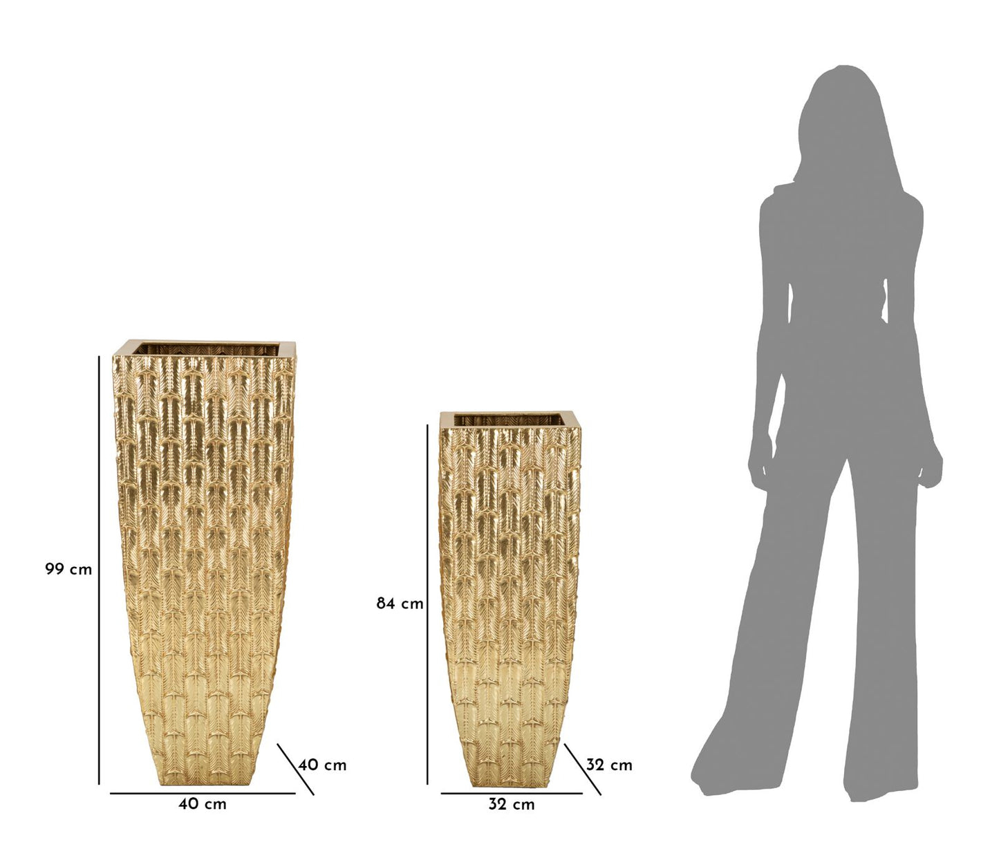 Vaza ENSLEY 40x40x99-32x32x84 cm