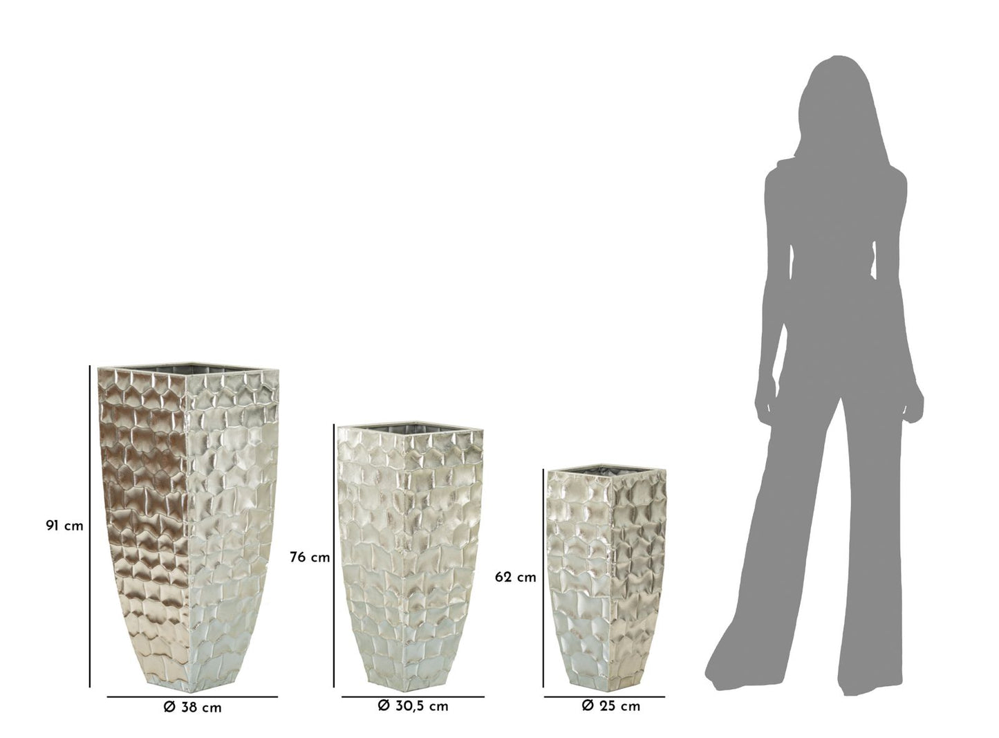 Vaza OAKLYNN ø 38,1x90,8-30,5x75,6-24,8x62,2 cm