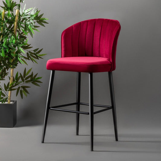 Set barskih stolica (2 komada), Rubi - Claret Red