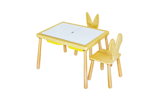 Dječji stol set Table and 2 Chairs - Yellow