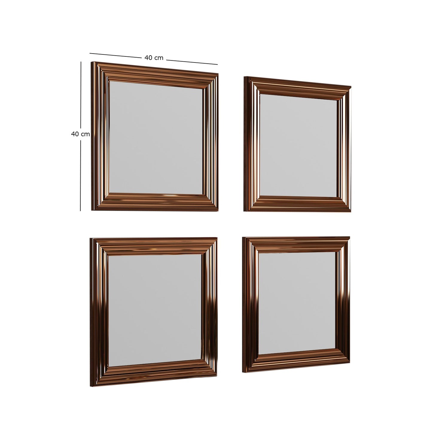 Set ogledala (4 komada), bronca, Loza - Bronze
