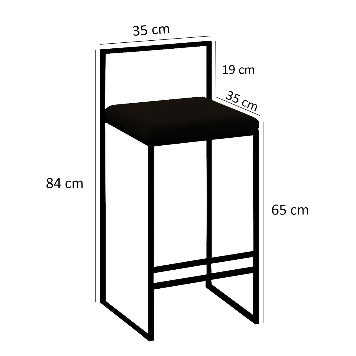 Barska stolica, Nordic - Black
