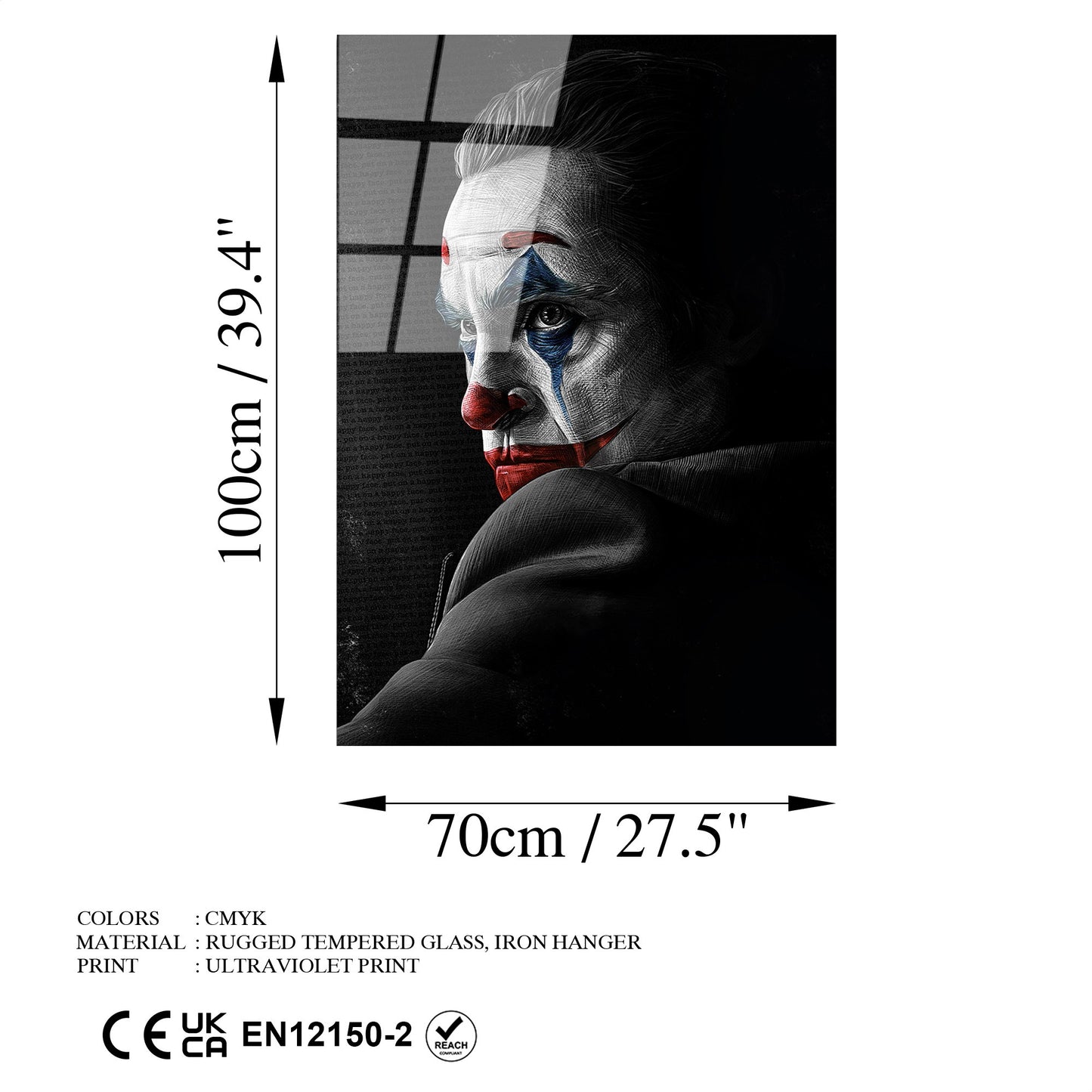 Ukrasna slika na kaljenom staklu UV-140 70 x 100