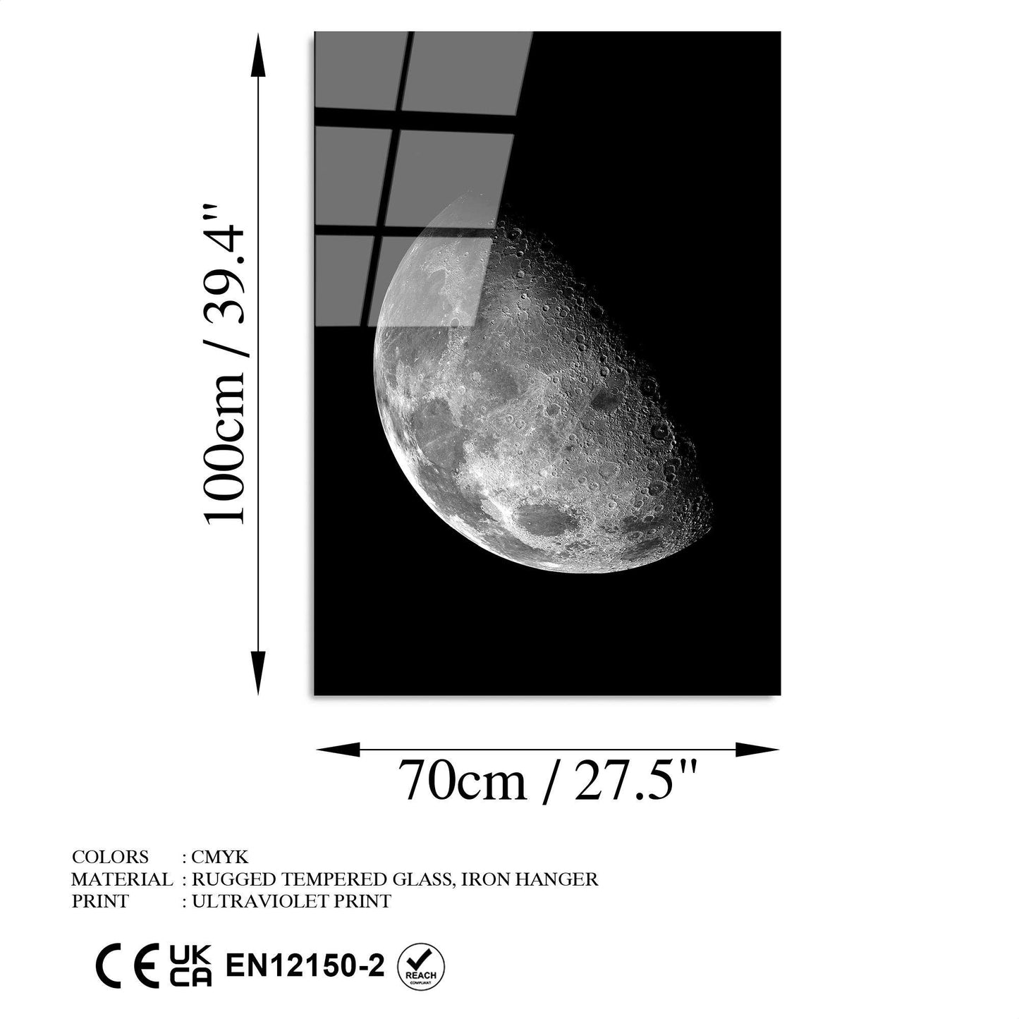 Slika dekorativna na staklu, UV-200 70 x 100