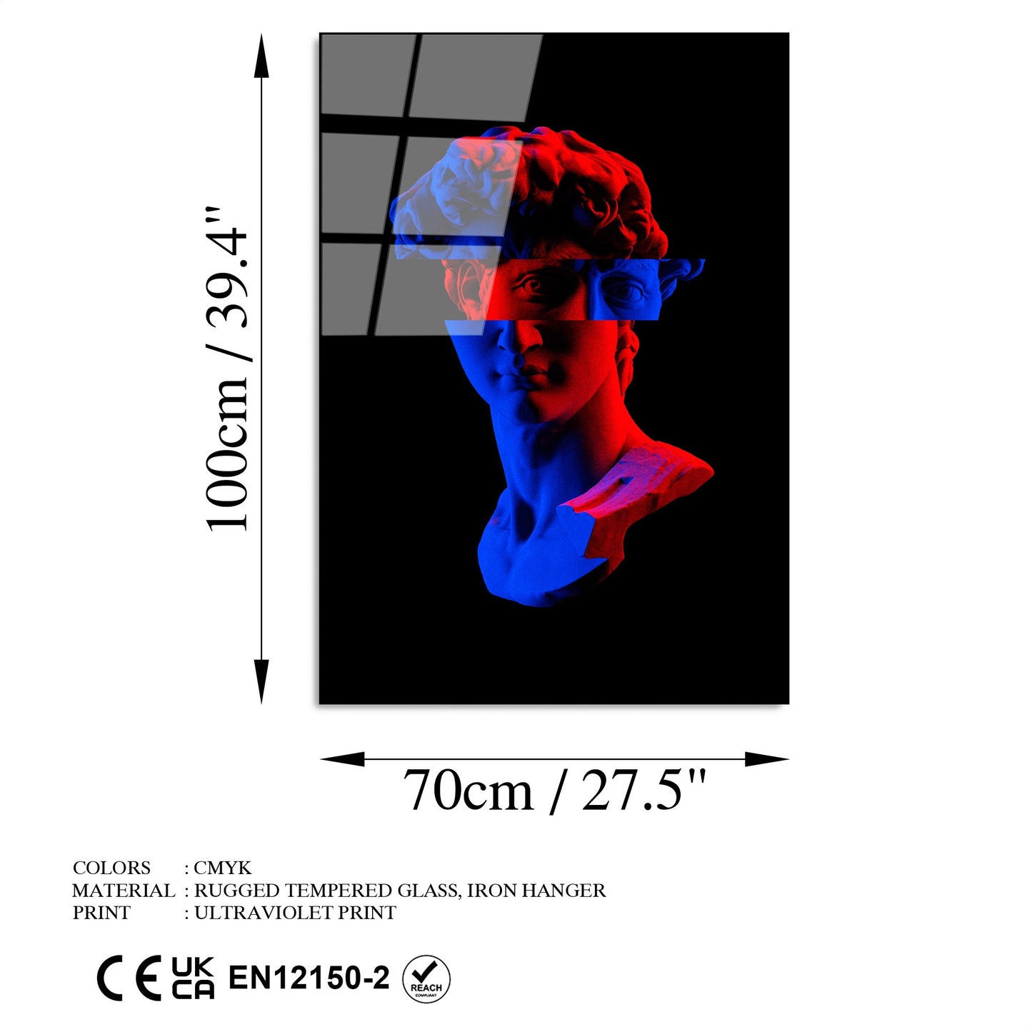 Ukrasna slika na kaljenom staklu UV-205 70 x 100