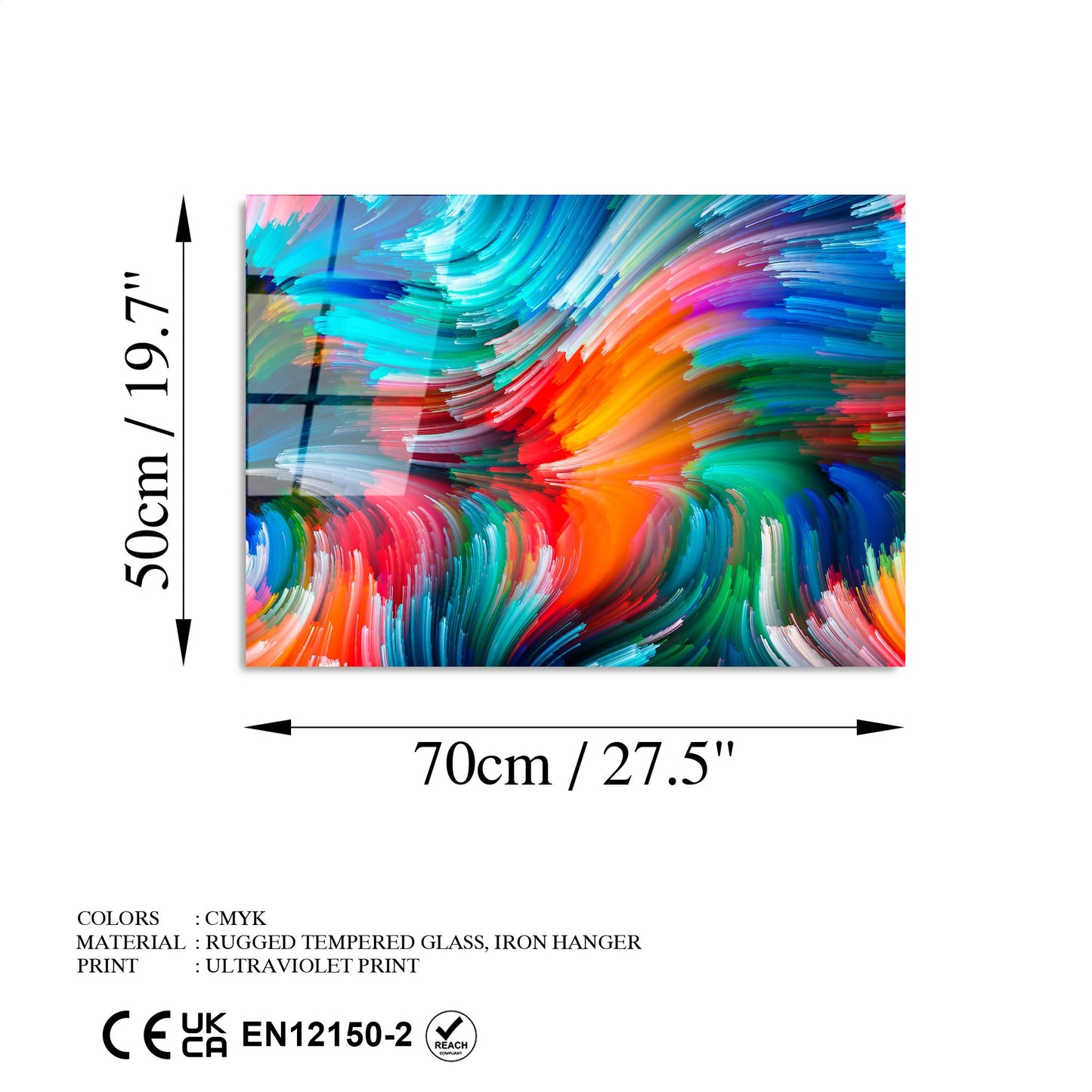 Ukrasna slika na kaljenom staklu UV-266 50 x 70