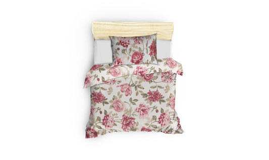 Posteljina JAYLA 65% PAMUK - 35% POLIESTER Navlaka za poplun: 155 x 220 cm Jastučnica: 80 x 80 cm (1 komad), Care - Pink