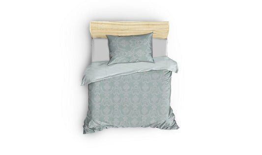 Posteljina AMARI 65% PAMUK - 35% POLIESTER Navlaka za poplun: 155 x 220 cm Jastučnica: 80 x 80 cm (1 komad), Pure - Water Green