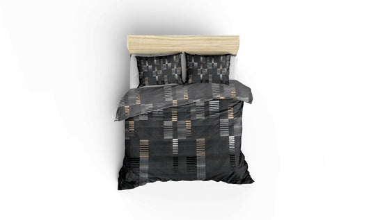 Posteljina SCOUT 65% PAMUK - 35% POLIESTER Navlaka za poplun: 260 x 220 cm Jastučnica: 60 x 60 cm (2 komada), Trace - Anthracite