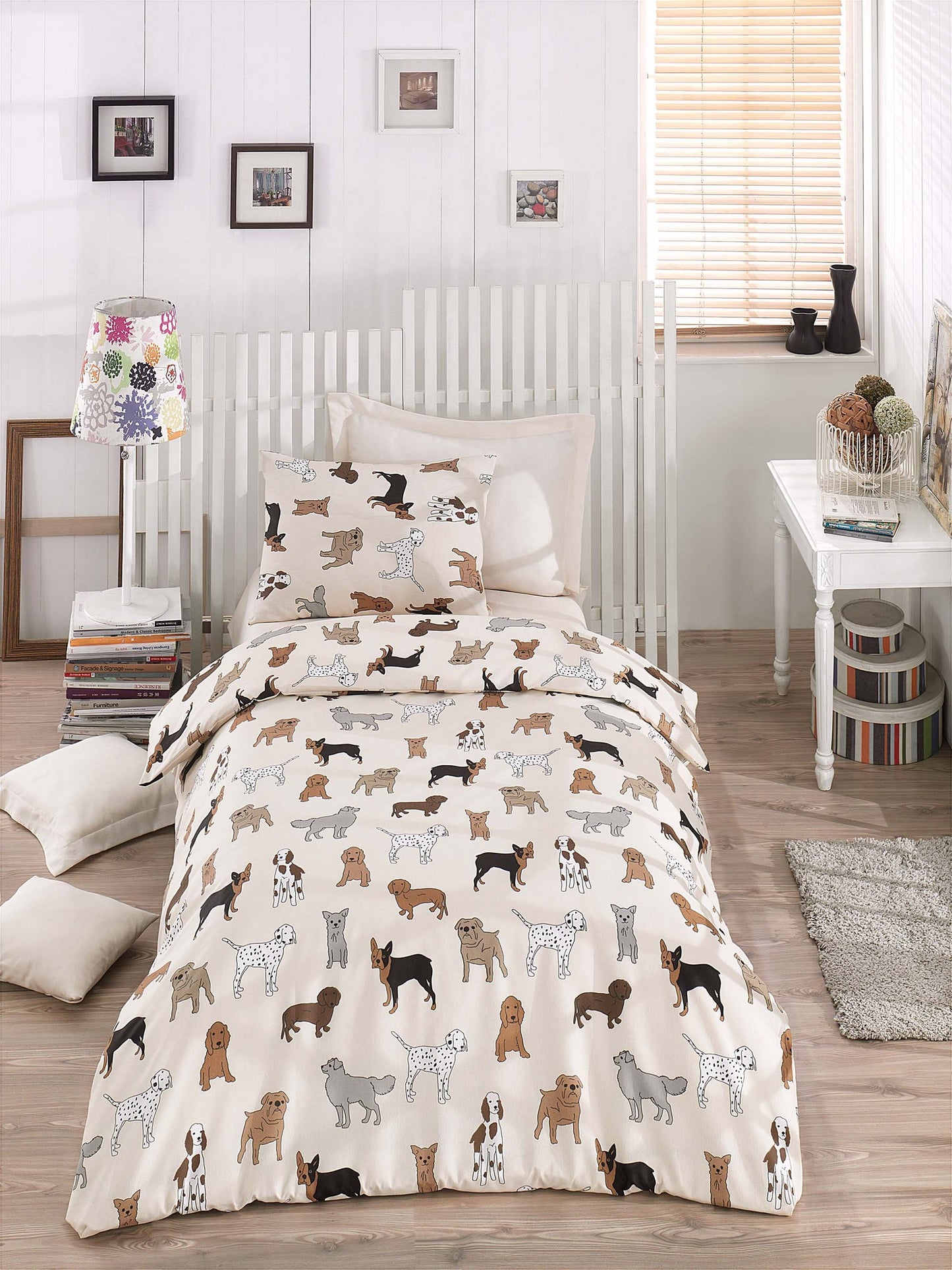 Posteljina AUBREE 65% PAMUK - 35% POLIESTER Navlaka za poplun: 135 x 200 cm Jastučnica: 80 x 80 cm (1 komad), Havhav - Cream