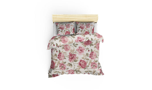 Posteljina BONNIE 65% PAMUK - 35% POLIESTER Navlaka za poplun: 200 x 200 cm Jastučnica: 80 x 80 cm (2 komada), Care - Pink