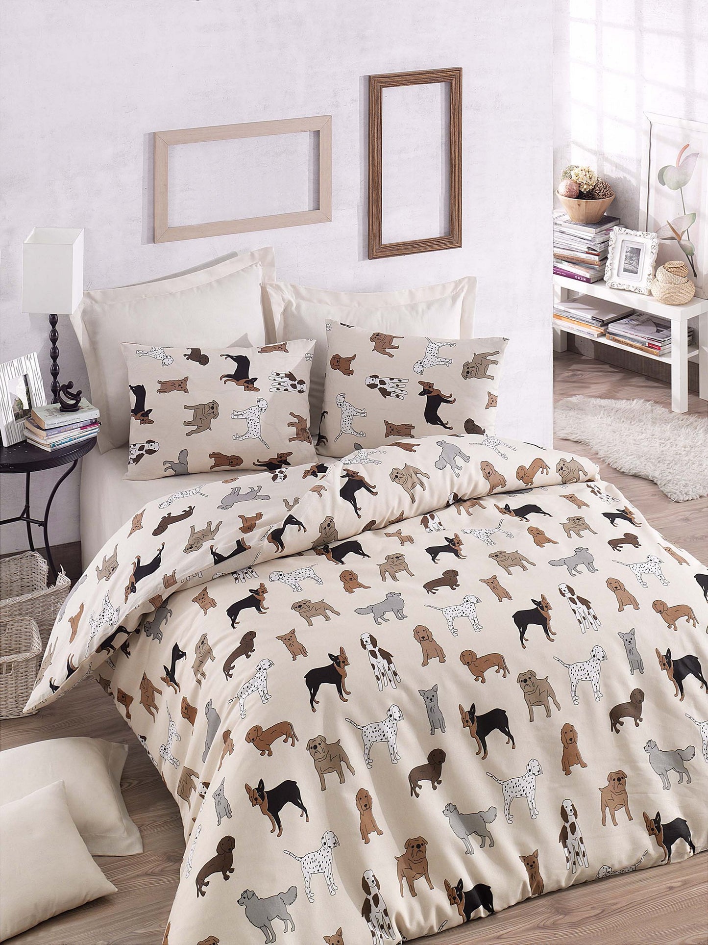 Posteljina LORELAI 65% PAMUK - 35% POLIESTER Navlaka za poplun: 200 x 200 cm Jastučnica: 80 x 80 cm (2 komada), Havhav - Cream