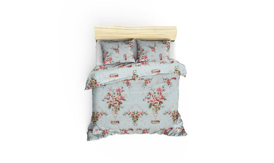 Posteljina AISHA 65% PAMUK - 35% POLIESTER Navlaka za poplun: 200 x 200 cm Jastučnica: 80 x 80 cm (2 komada), Alanur - Mint