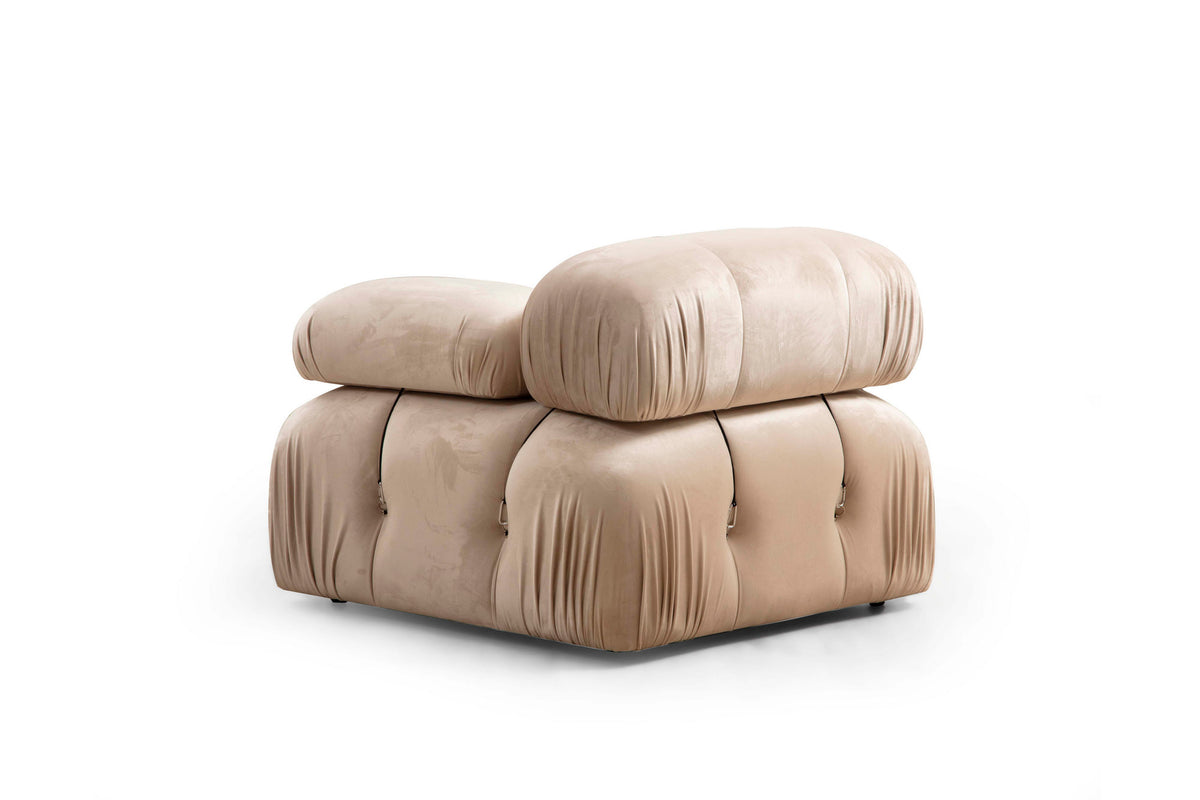 Trosjed, Krem, Bubble 3 Seater ( L1-O1-1R) - Velvet