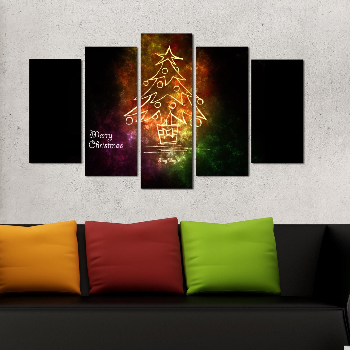 Ukrasna slika MDF -a (5 komada), 5PMDFNOEL-10