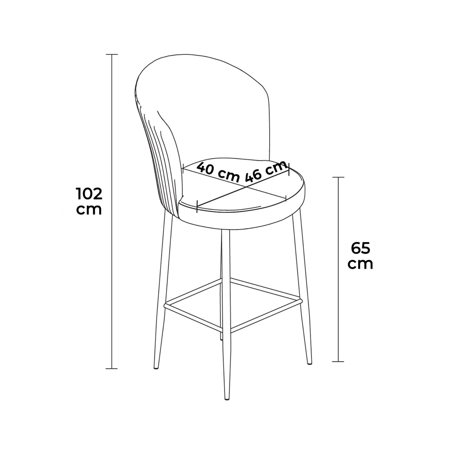 Set barskih stolica (2 komada)