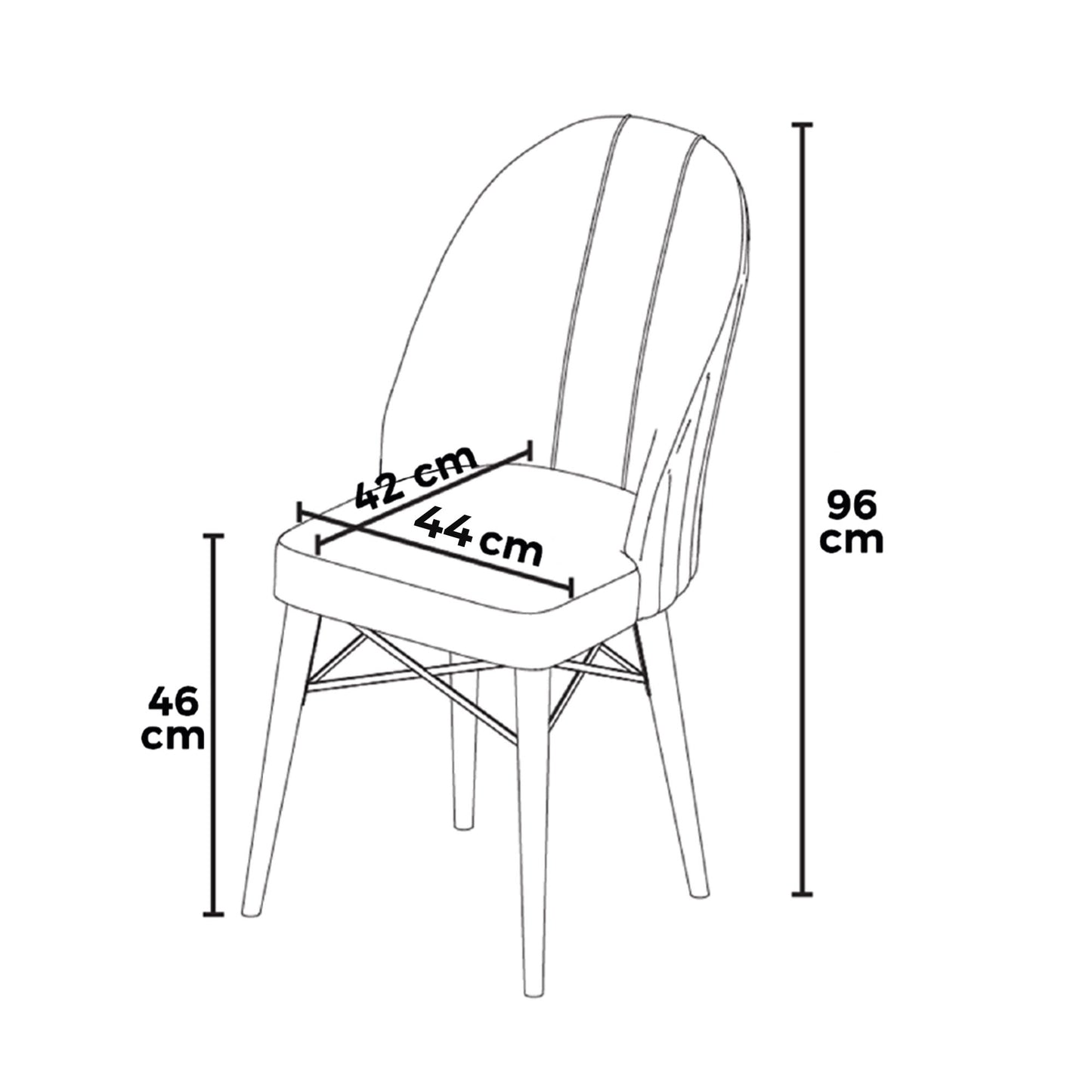 Set stolica (6 komada) JADE