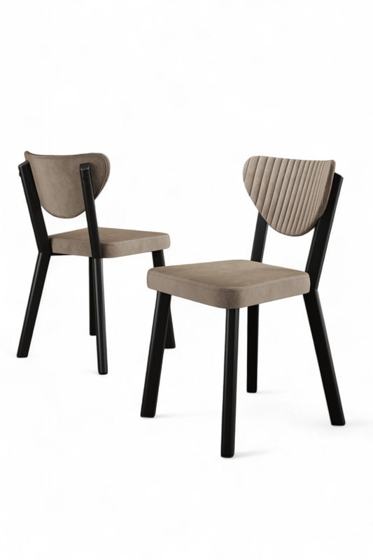 Set stolica (4 komada) 080, Cappuccino, crna
