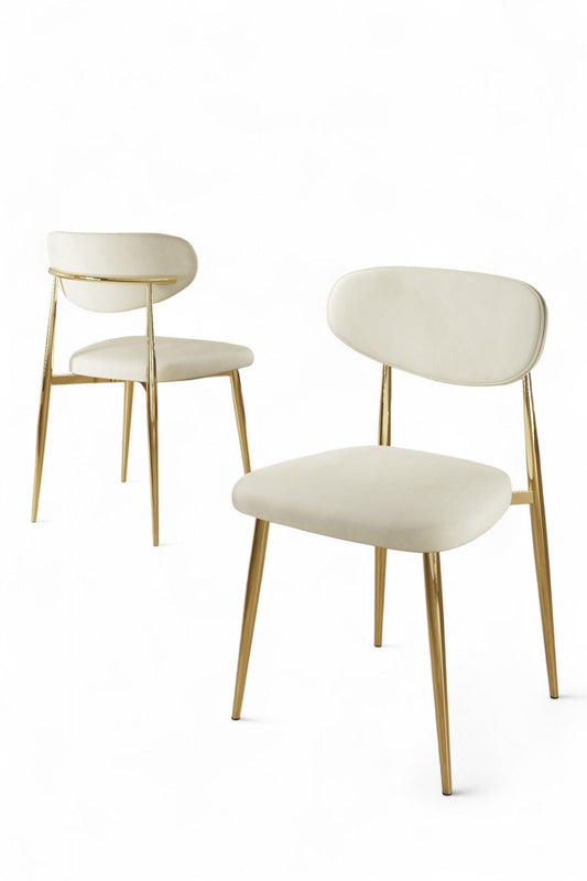 Set stolaca (6 komada) 001, krema, zlato
