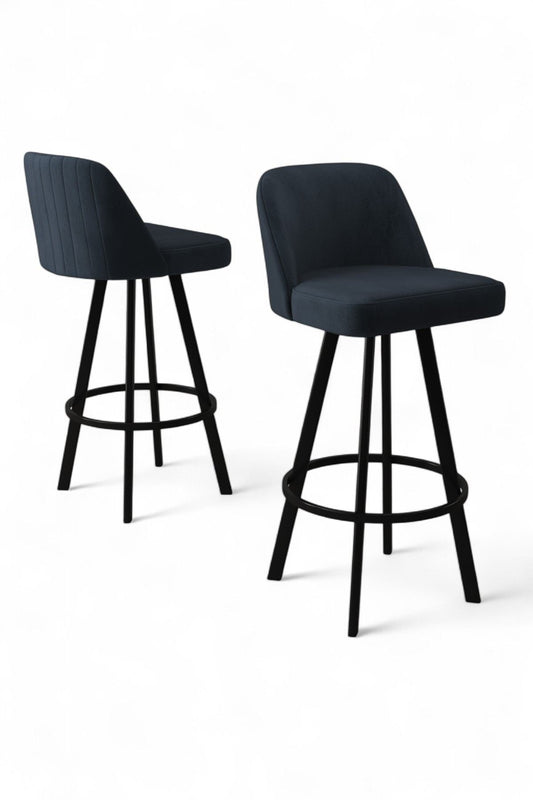 Set barskih stolica (6 komada) 247, Antracit, Crna