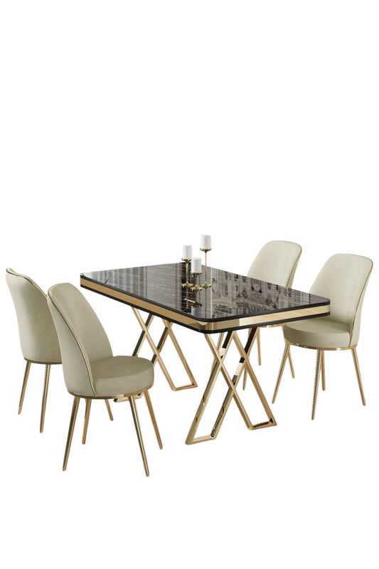 Set blagovaonskog stola i stolica (5 komada)