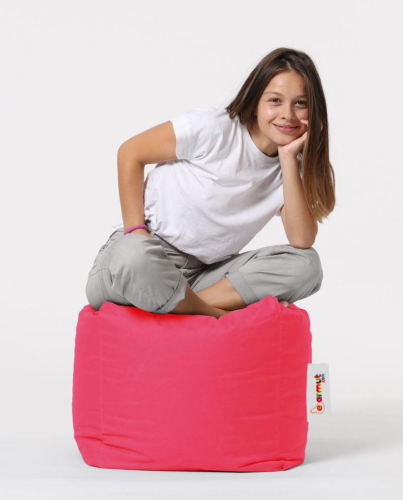 Vrtni tabure, Square Pouf - Pink
